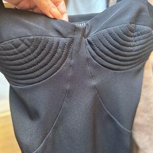 Elegant Black Halo Dress, Midi